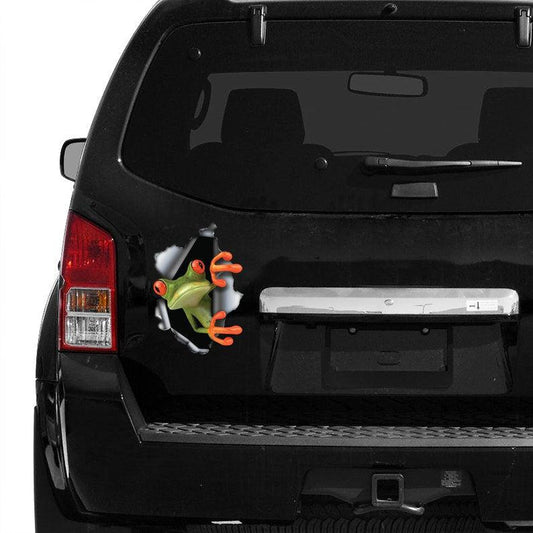 Frog Cracked Car Decal Sticker | Waterproof | PVC Vinyl | CCS2512