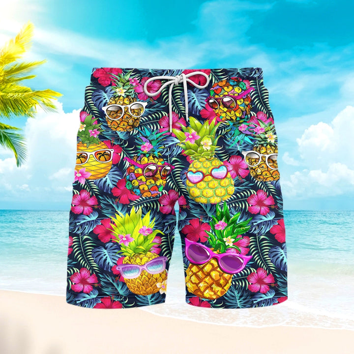 Fruit Pineapple Love Summer Beach Shorts For Men