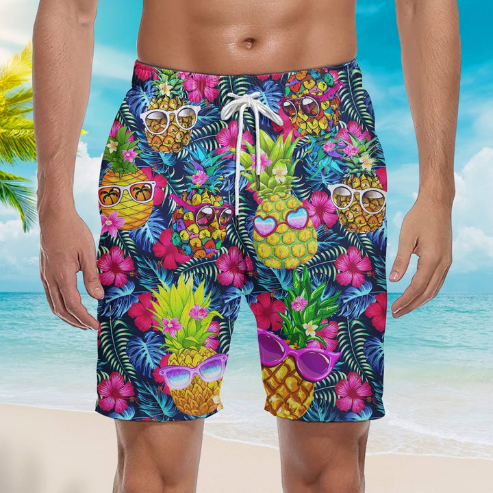 Fruit Pineapple Love Summer Beach Shorts For Men