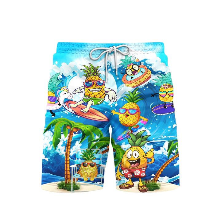 Fruit Pineapple Love Summer Beach Tropical Beach Shorts For Men