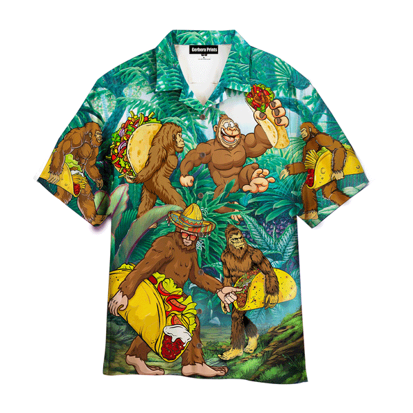 Funny Bigfoot Get My Tacos To Cinco De Mayo Aloha Hawaiian Shirts For Men And For Women