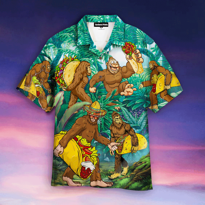 Funny Bigfoot Get My Tacos To Cinco De Mayo Aloha Hawaiian Shirts For Men And For Women