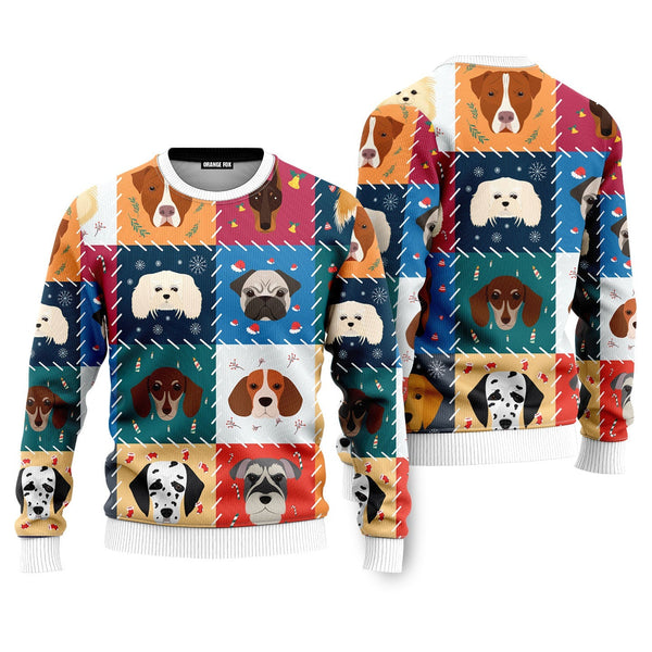 Funny Dog Face Ugly Christmas Sweater For Men & Women