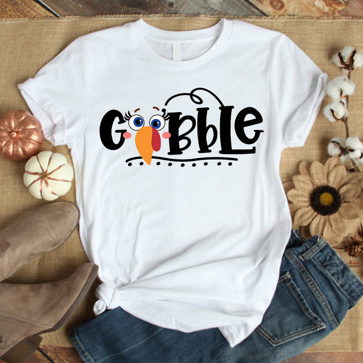 Gobble Gobble Thanksgiving T Shirt | For Men & Women | H7420-Gerbera Prints.