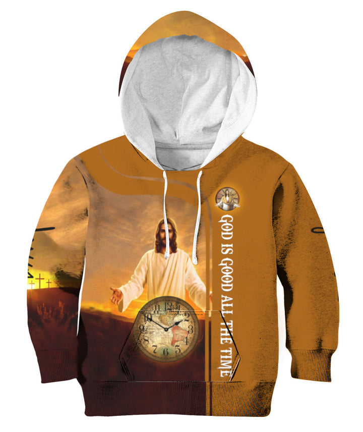 God is Good All The Time 3D All Over Print | Unisex | Adult | HP1190-Kids Hoodie-Gerbera Prints.