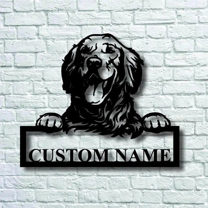 Golden Retriever Dog For Dog Lover Custom Cut Metal Sign | MN1170-Gerbera Prints.