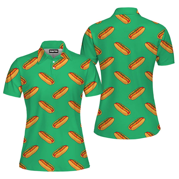 Green Hotdogs Polo Shirt For Women