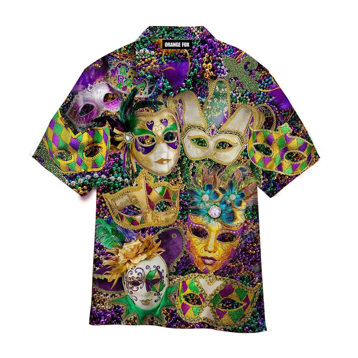 Happy Mardi Gras Carnival Purple Hawaiian Shirt For Men & Women