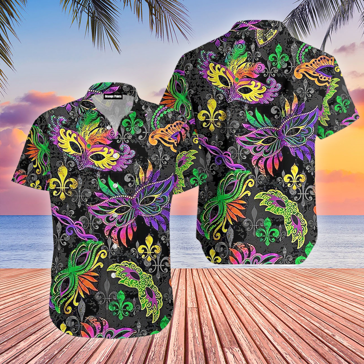 Happy Mardi Gras Mask Hawaiian Shirt For Men & Women