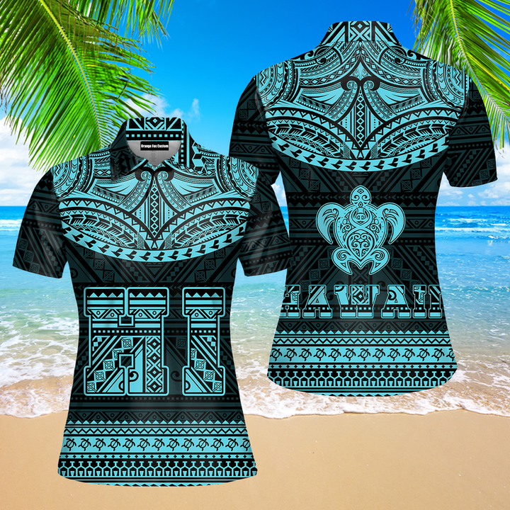 Hawaii Polynesian Polo Shirt For Women