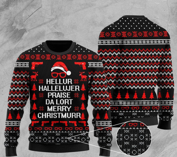 Hellur Hallelujer Praise Da Lort Merry Ugly Christmas Sweater For Men & Women