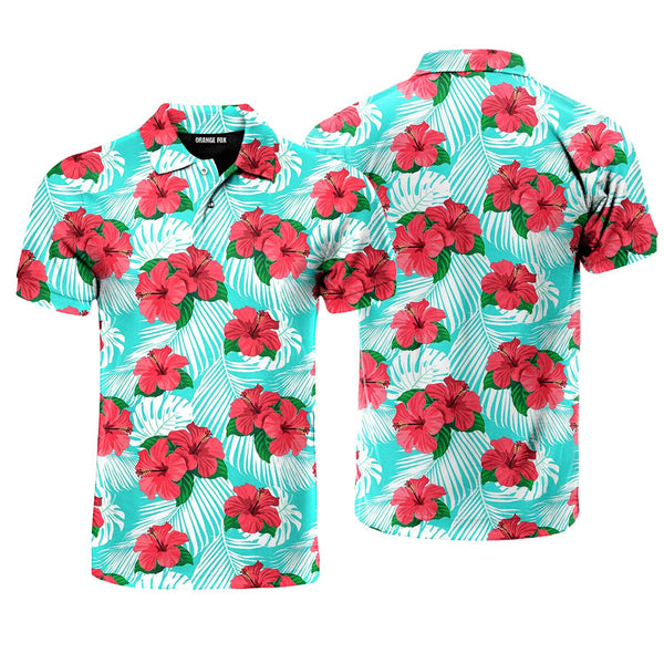 Hibicus Floral Polo Shirt For Men