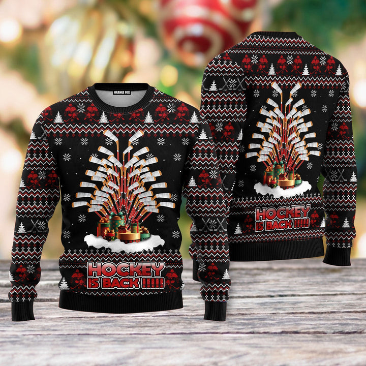 Hockey Is Back Ugly Christmas Sweater For Men & Women