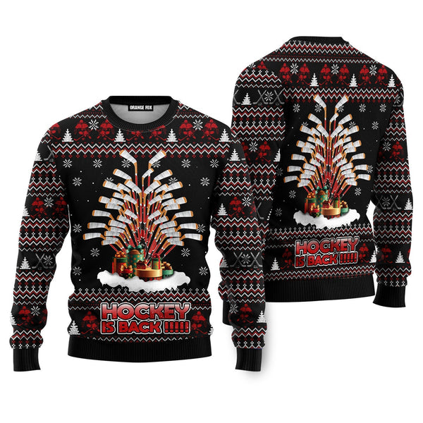 Hockey Is Back Ugly Christmas Sweater For Men & Women