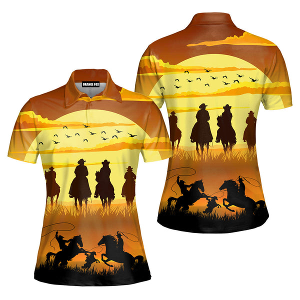 Horse Racing - Gift For Women, Horse Lovers, Racing Horse Lovers - Team Roper Cowboy Polo Shirt