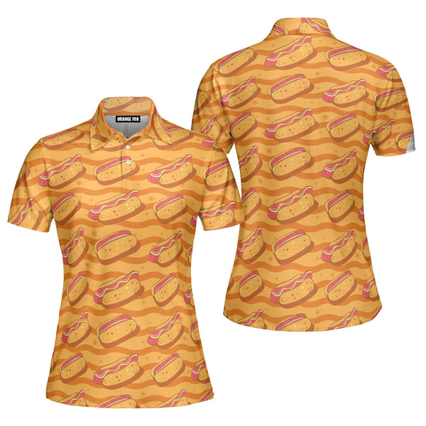 Hotdogs - Gift For Women, Food Lovers, Hotdog Lovers - Seamless Art Polo Shirt