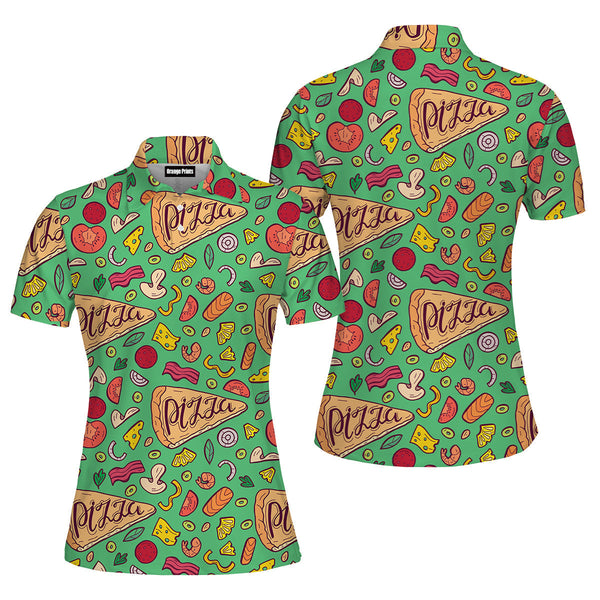 I Always Like Pizza Polo Shirt For Women