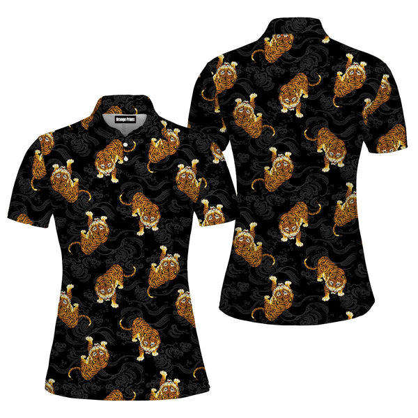 Japanese Tiger Polo Shirt For Women