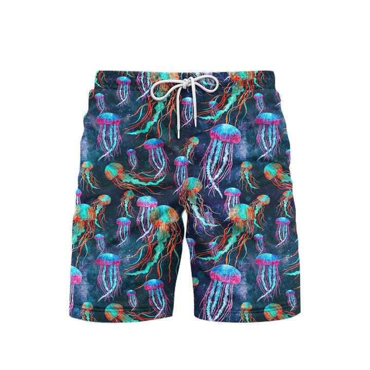 Jellyfish Neon Undersea Beach Shorts For Men