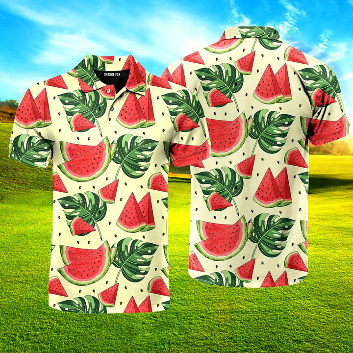 Juicy Watermelon Tropical Polo Shirt For Men