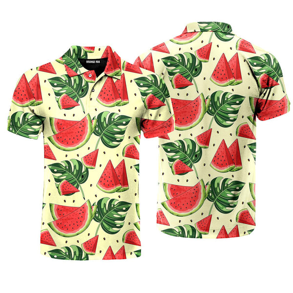 Juicy Watermelon Tropical Polo Shirt For Men