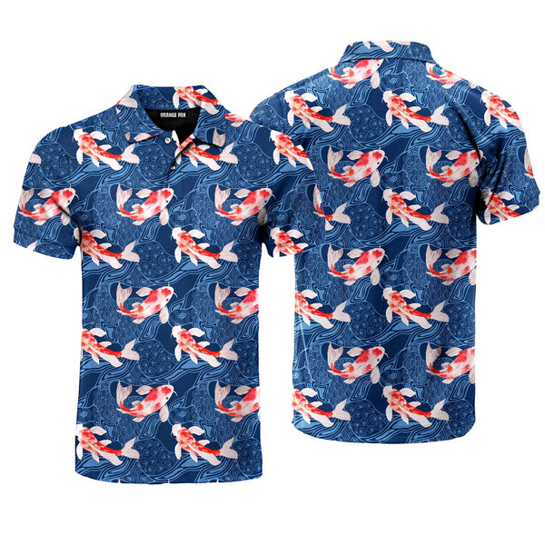 Koi Fish Polo Shirt For Men