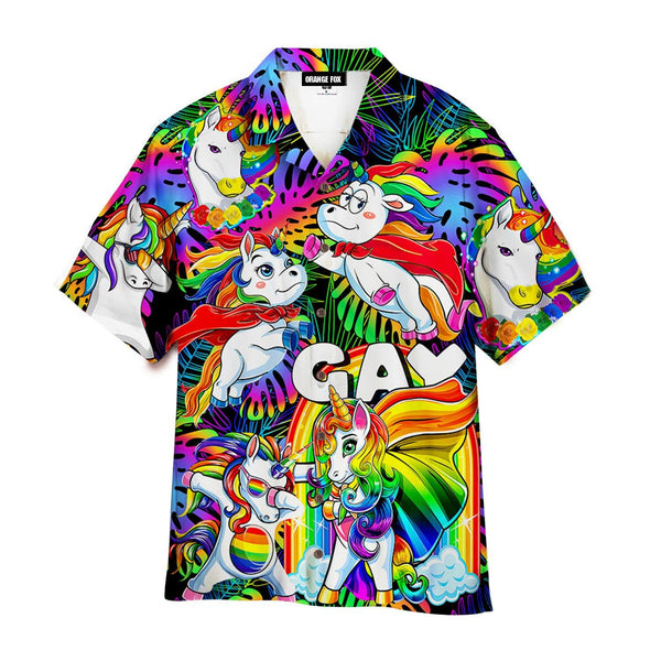 LGBT Unicorns Gay With Pride Month Hawaiian Shirt For Men & Women