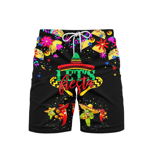 Let's Fiesta Cinco De Mayo Beach Shorts For Men