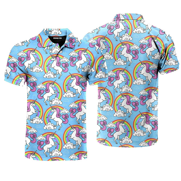 Life Is Better With Unicorn Rainbow Polo Shirt For Men