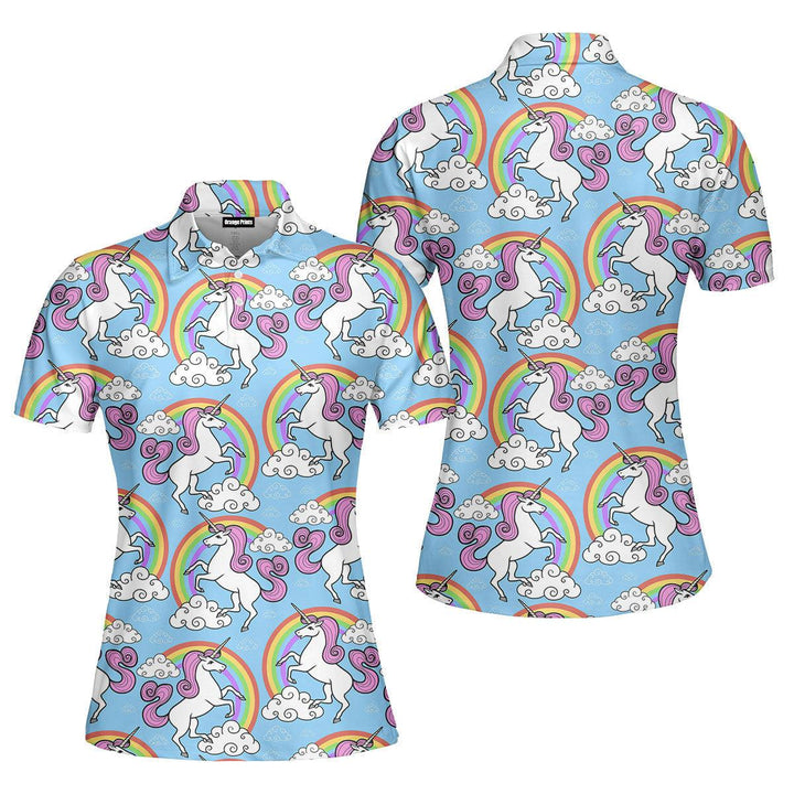 Life Is Better With Unicorn Rainbow Polo Shirt For Women