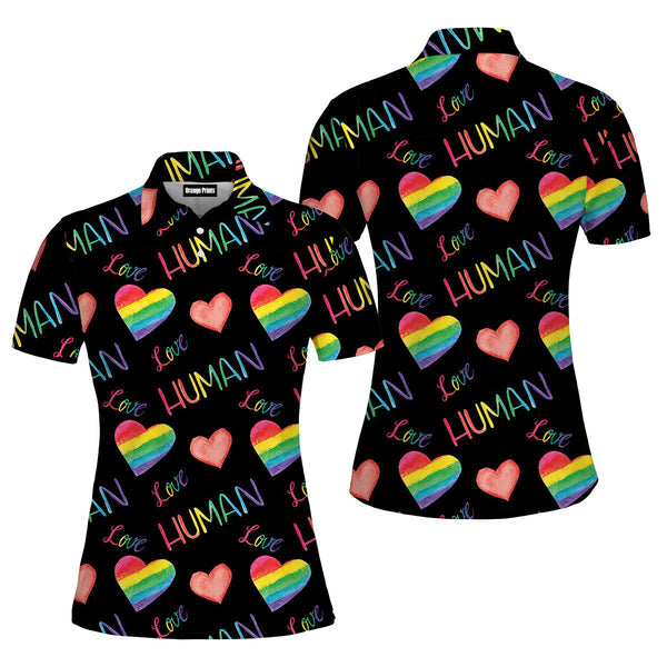 Love Is A Human Right LGBT Polo Shirt For Women