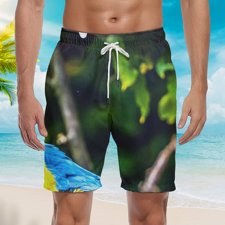 Macaw Parrot Love Nature Beach Shorts For Men