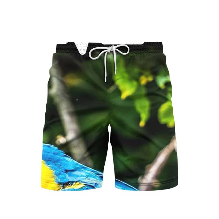 Macaw Parrot Love Nature Beach Shorts For Men