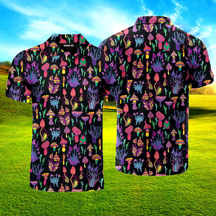 Magic Psychedelic Mushroom Polo Shirt For Men