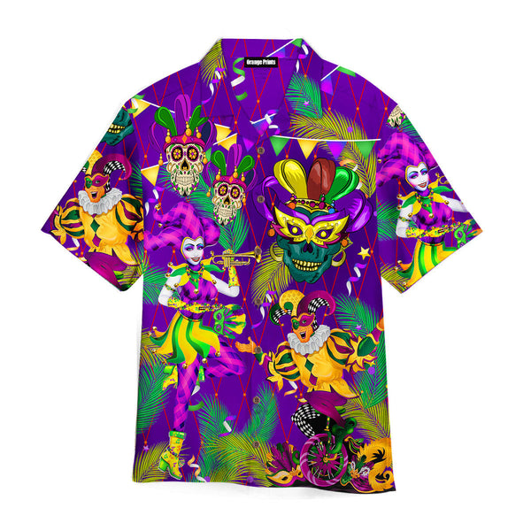 Mardi Gras Jester Clowns Hawaiian Shirt For Men & Women