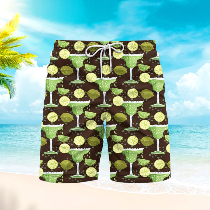 Margarita Cocktail Beach Shorts For Men