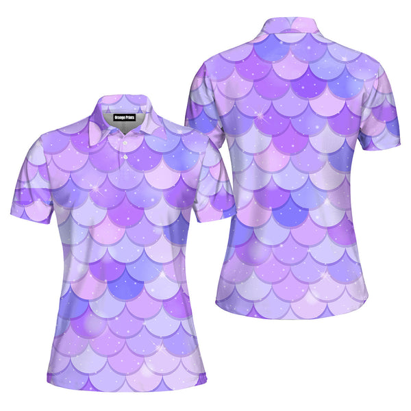 Mermaid Purple Polo Shirt For Women