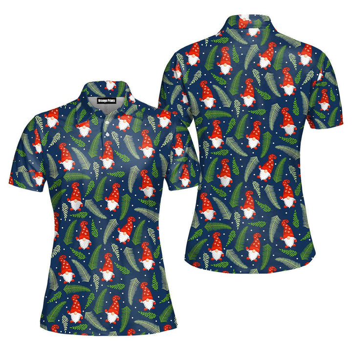 Merry Christmas And With Gnomes Polo Shirt For Women