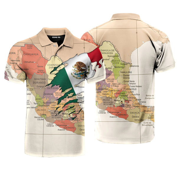 Mexican Day Mexico Flag Polo Shirt For Men