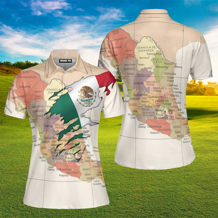 Mexican Day Mexico Flag Polo Shirt For Women