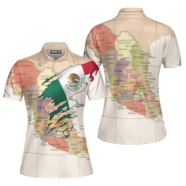 Mexican Day Mexico Flag Polo Shirt For Women