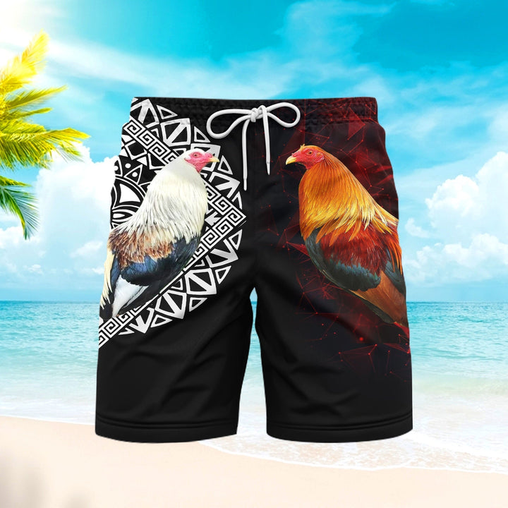 Mexican Rooster Beach Shorts For Men