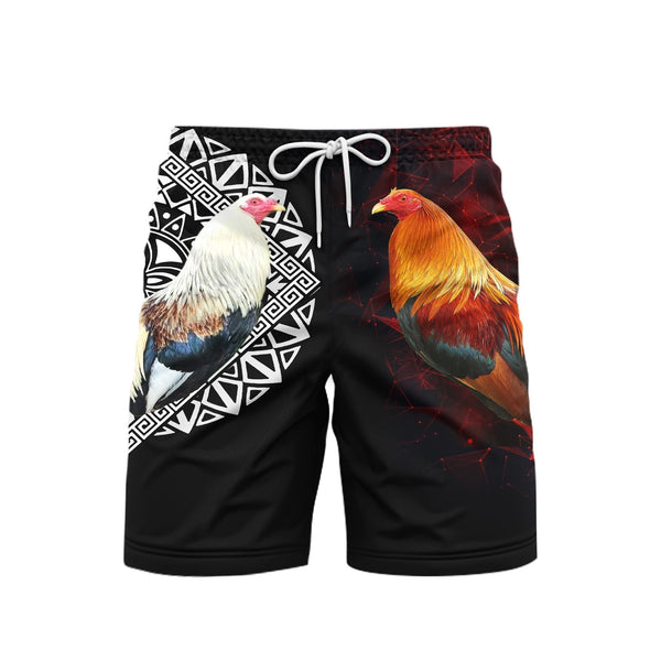 Mexican Rooster Beach Shorts For Men