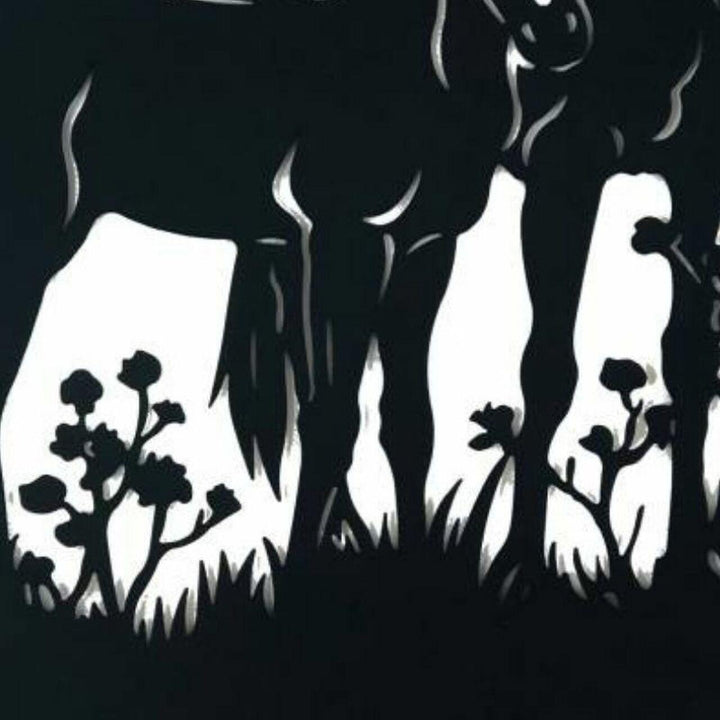 Mother & Foal Horses Cut Metal Sign | MS1197-Gerbera Prints.