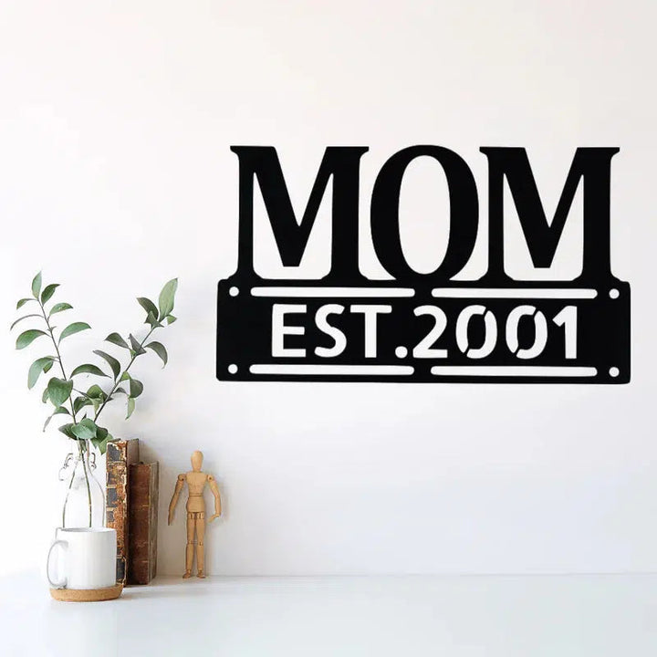 Mother's Day Plaque Custom Cut Metal Sign | MN1338-Gerbera Prints.