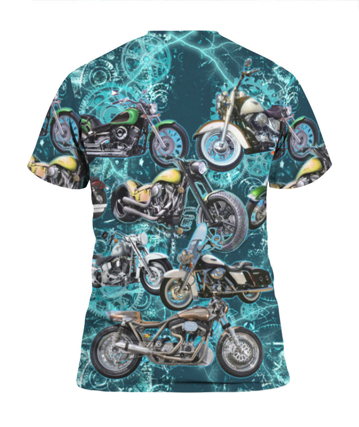 Motorcycles Once A Biker 3D All Over Print | Unisex | Adult | HP1735-Gerbera Prints.
