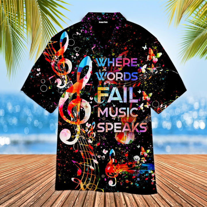 Music Speaks Hawaiian Shirt For Men & Women