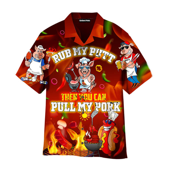 National BBQ Day You Can Pull My Pork Aloha Hawaiian Shirts For Men & For Women WT2265-Colorful-Gerbera Prints.