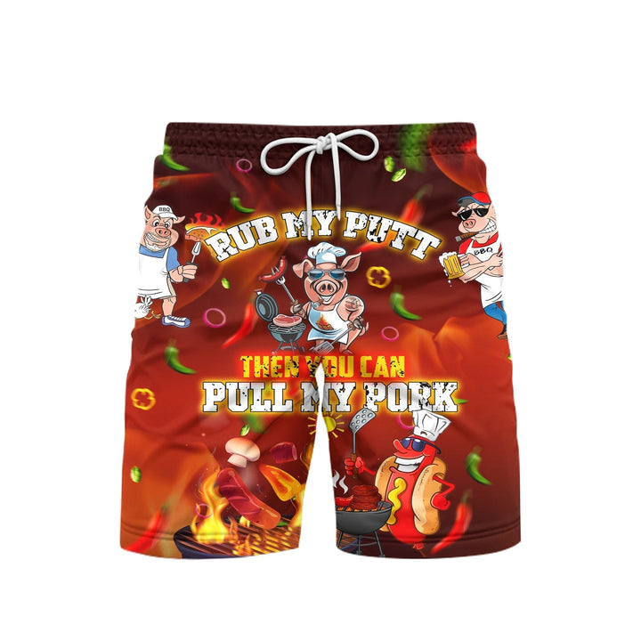 National BBQ Day You Can Pull My Pork Beach Shorts For Men