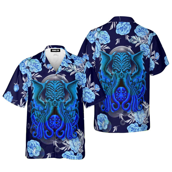 Octopus The Great Cthulhu Blue Hawaiian Shirt For Men & Women